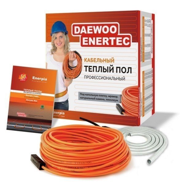 Теплый пол электрический (кабель) Daewoo Enerpia Cable Professional