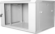 Шкаф настенный 19 18U GYDERS GDR-186060G 600х600х901 мм стеклянная дверь, серый
