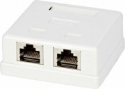 Розетка компьютерная RJ-45, настенная, 2 порта RJ-45 (8P8C) SINELLS SNL-88452