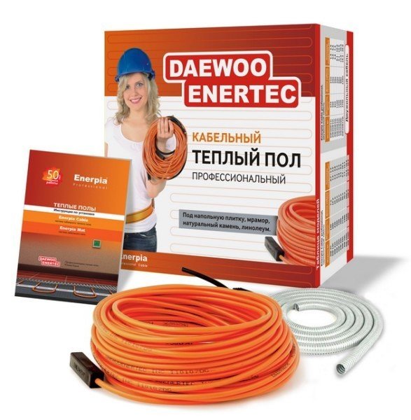 Теплый пол Daewoo Enerpia Cable Professional DW 70C, нагревательный кабель для теплого пола 70м